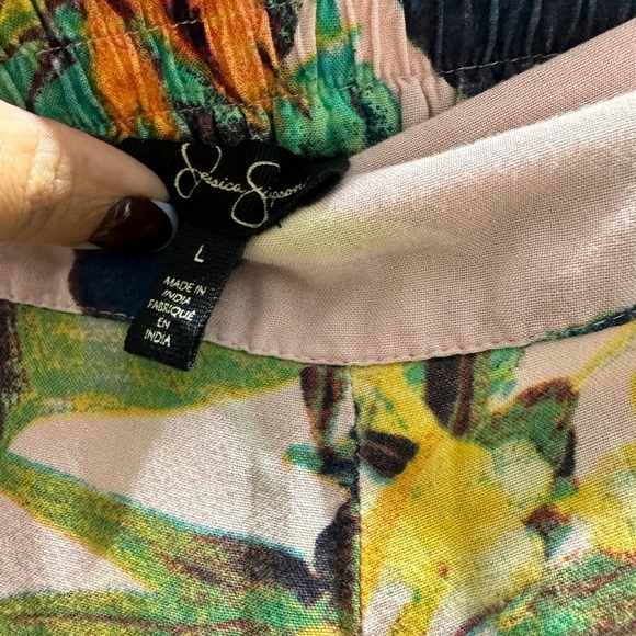 Jessica Simpson Tropical Print Wide-Leg Pants - Picture 5 of 6